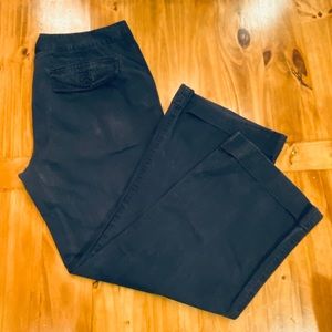 OLD NAVY - Navy Blue, Mid-Rise, Wide Leg Pant - 14